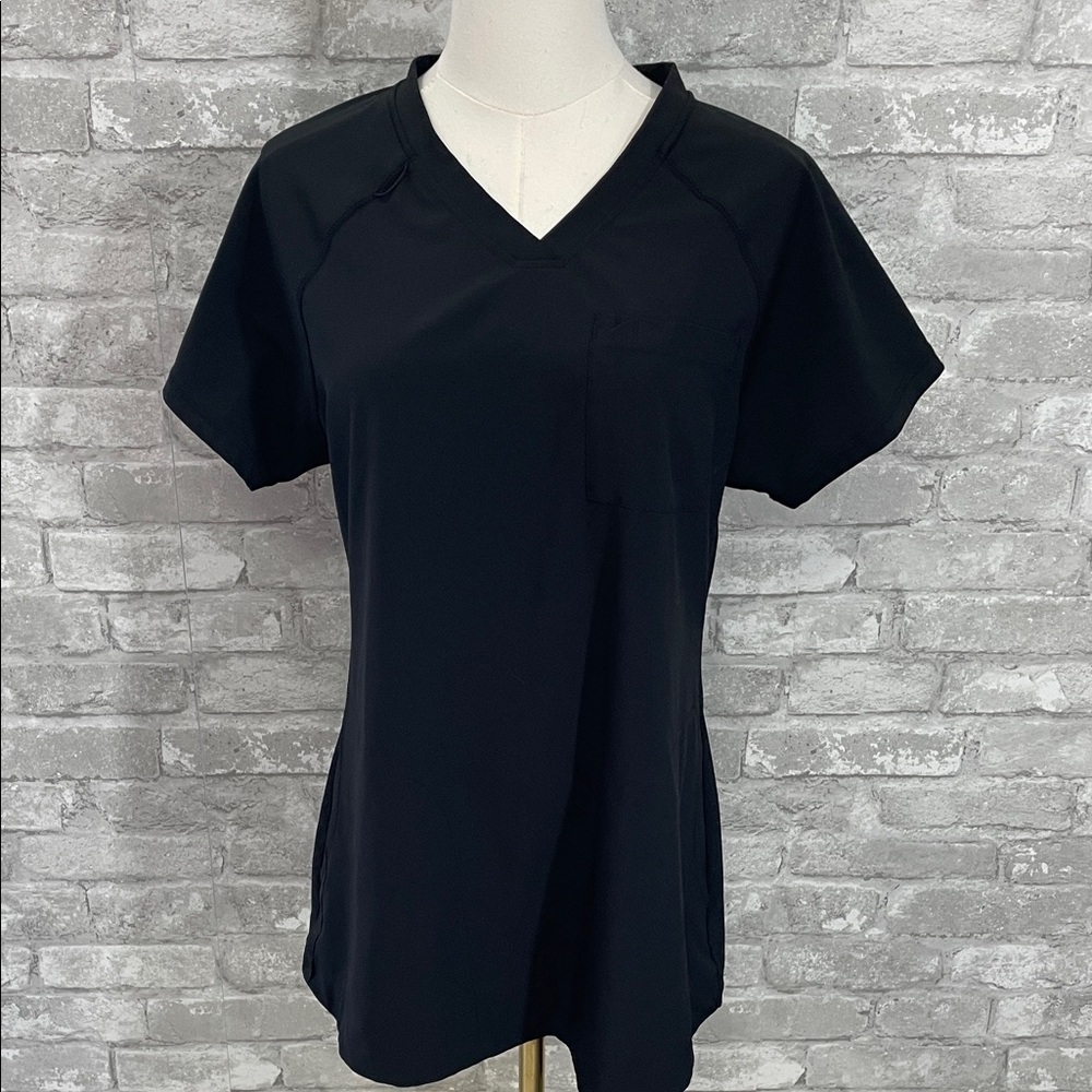 Wonderwink Renew Black V-Neck Women's Scrubs